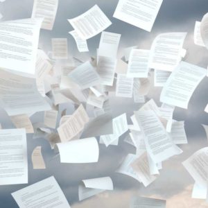 tax papers falling